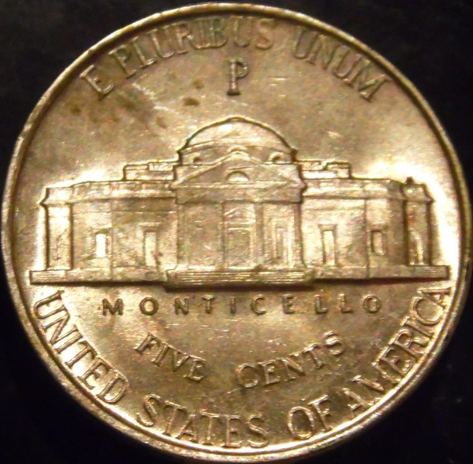 1943-P Jefferson Nickel Double Eye Choice BU Almost Full Step Uncirculated FS029 - Image 2 of 2