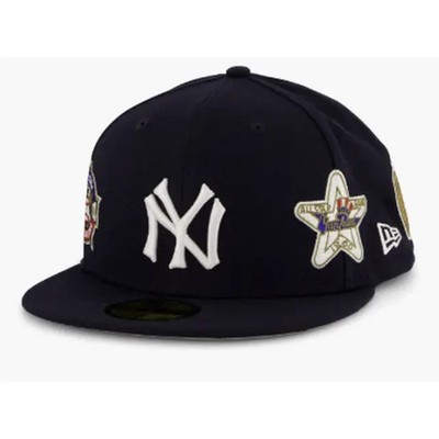 New Era 59FIFTY NY Yankees COOPS Multi Patch Cap Blau Größe 7 Unisex Original