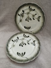 2 Assiettes en faience Décor De Gui BADONVILLER Art Nouveau 