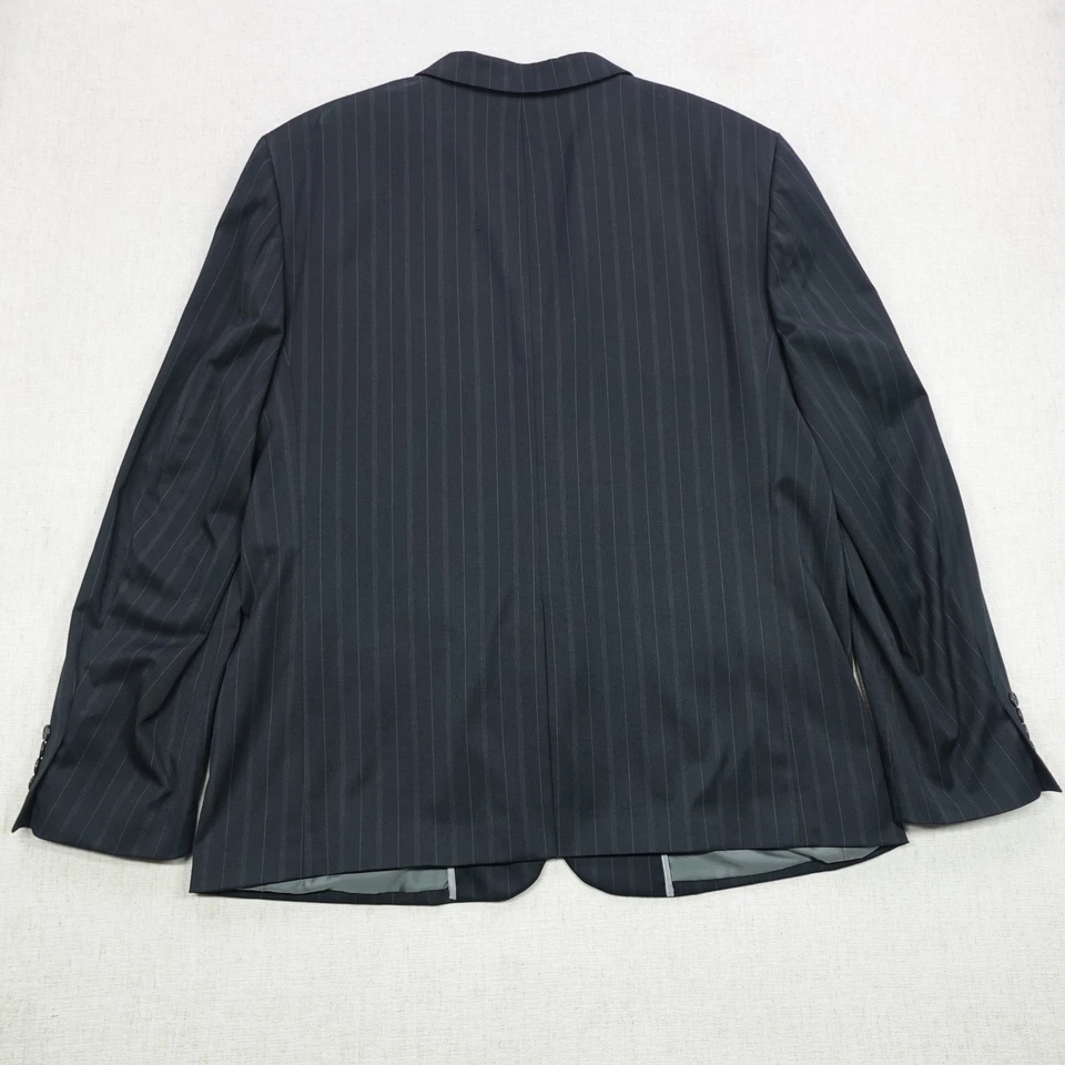 Nick(it) Suit Mens 2XL 42x30 Black Pinstripe Two Piece Blazer Pants XXL Formal - Image 3 of 4