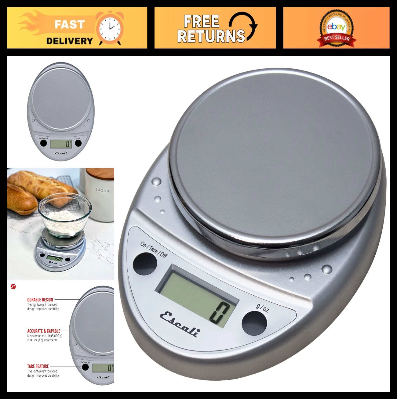 Digital Food Scale - Multi-Functional Kitchen & Baking Scale for Precise Weight