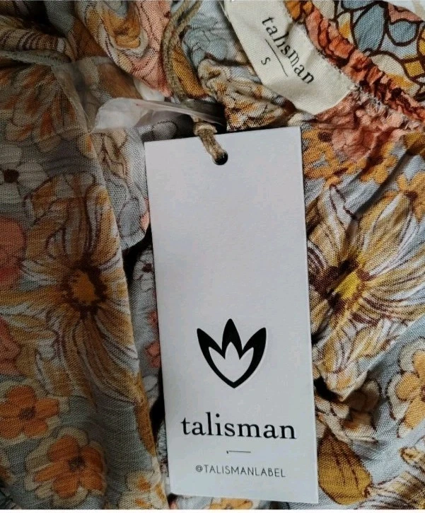 UNDERCOVER Abito Talismano Rhiannon Secret Garden donna piccolo floreale orlo alto basso nuovo con etichette NUOVO!