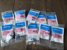 Lot of 10 Dynacom 10605K-BL Cat5e Keystone Jack Blue