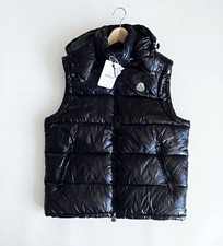 Moncler Steppweste mit Kapuze, Daunen, Reißv...