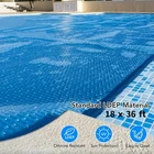 18x36ft Rectangular Swimming Pool Solar Cover -300μm Heat Retaining Blanket US