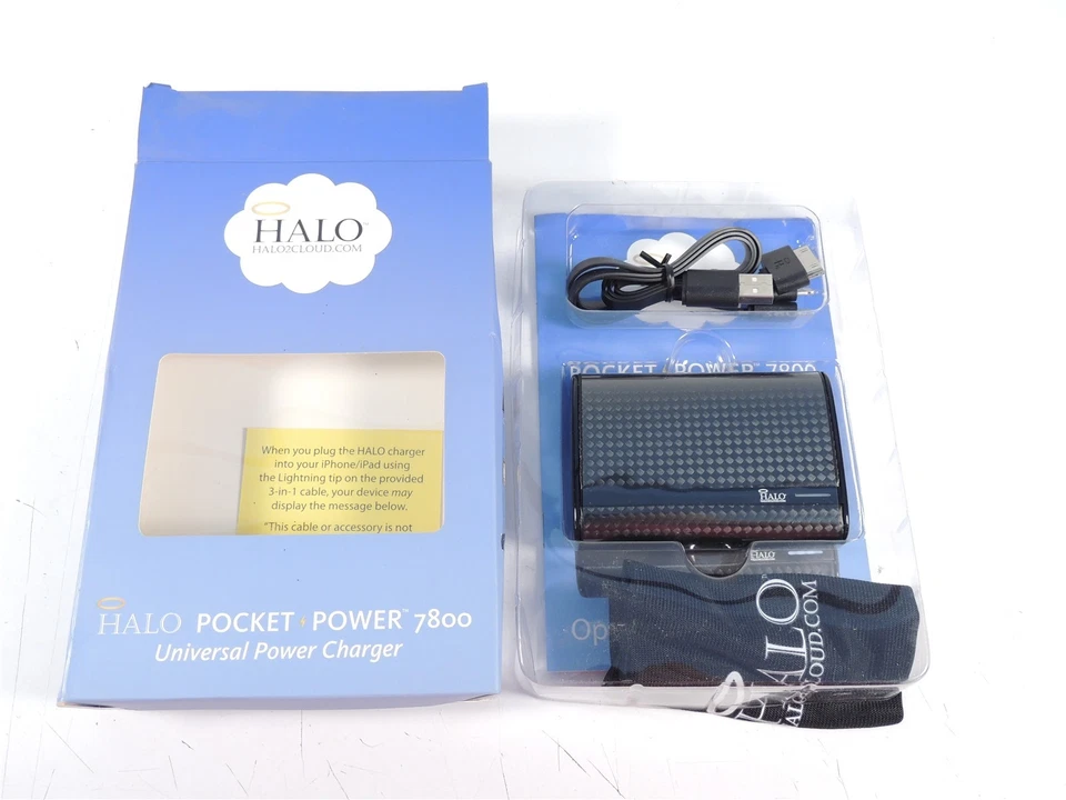 Cargador de alimentación universal Halo Pocket Power 7800 Halo2Cloud nuevo Foto 2 de 4