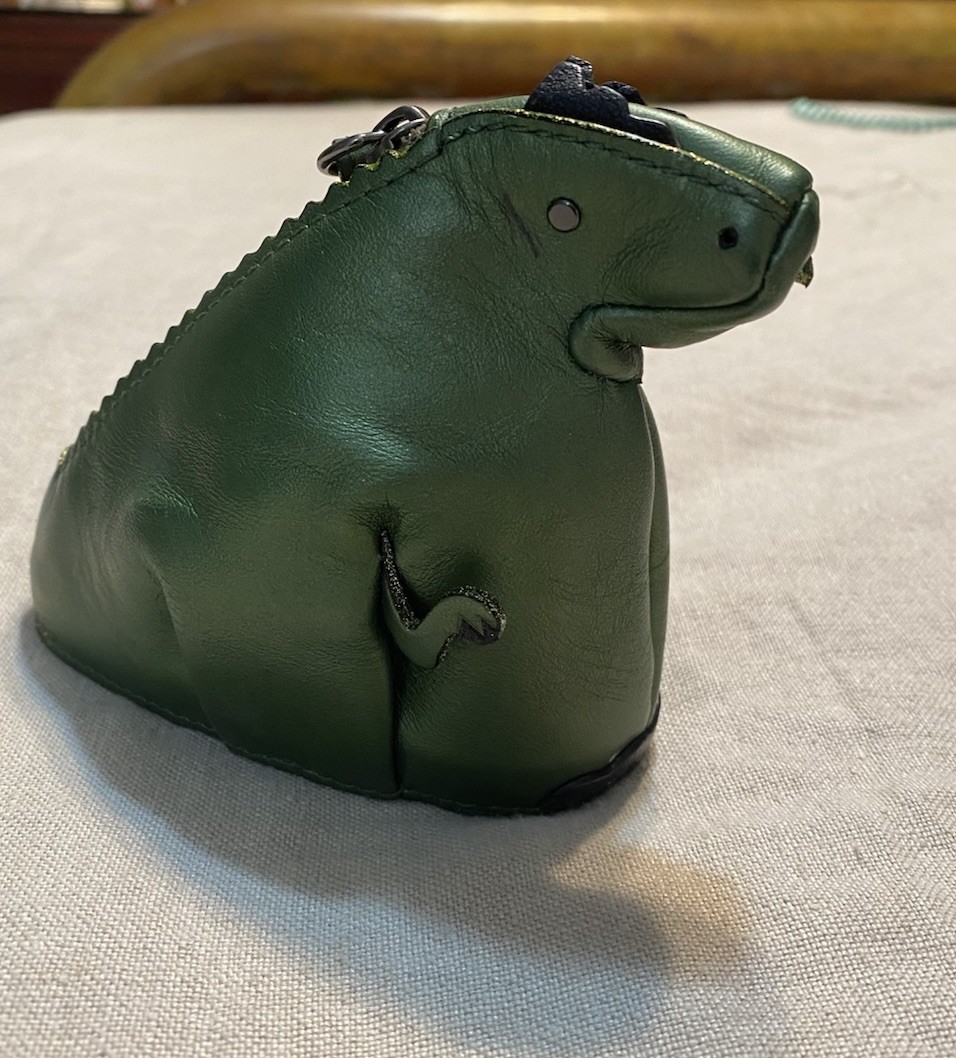 COACH Dinosaur Starlight T Rex (Tyrannosaurus) Coin Purse ￼Pre