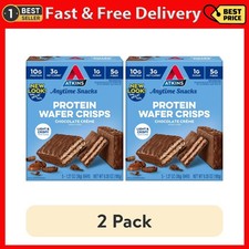(2 pack) Atkins Chocolate Crème Wafer 5pk