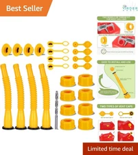 Gas Can Nozzles Kit No-Spill Replacement Spouts for 1/2/5/10 Gallon Cans