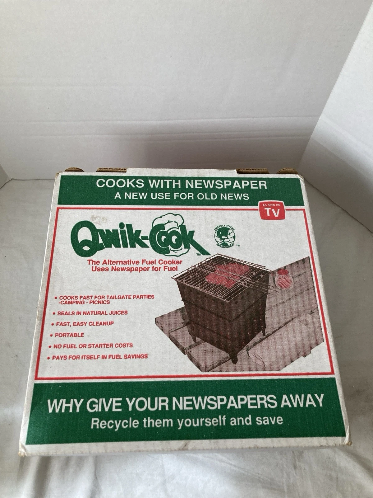 Vintage Qwik-Cook Grill Alternative Fuel Cooker USA As Seen On TV NEW