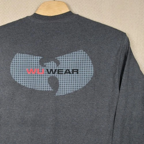 90s Wu-Wear T-Shirt XL USA Made Long Sleeve Wu-Tang 1990s vintage concert t-shirt, vintage, size XL, single stitch, B+ condition
