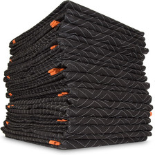 272812 72-Inch by 80-Inch Heavy Duty Padded Moving Blankets, 12 Pack