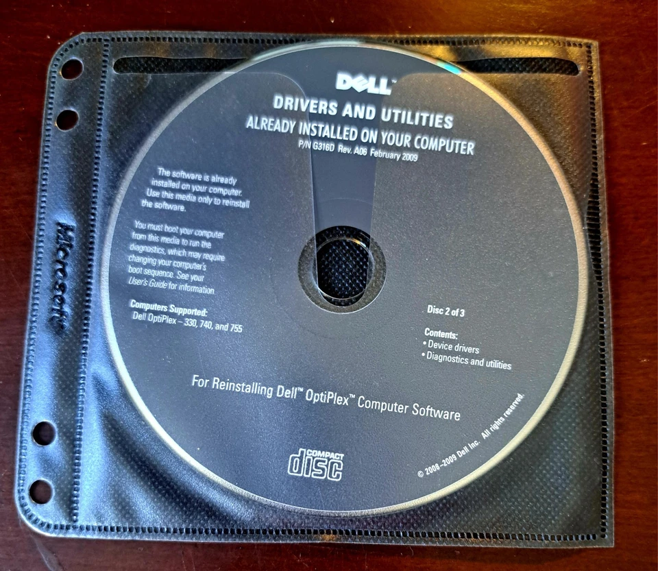 Dell Drivers & Utilities Dell Optiplex Discs 2 & 3 & Applications MISSING 1 DISC - Image 3 of 4