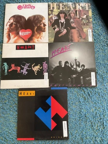 5 HEART  *VINTAGE **VINYL. LPs, RECORD LOT  VG+ / EX
