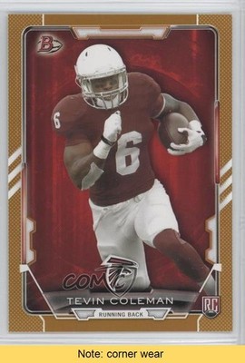 2015 Bowman Rookies Gold 240/399 Tevin Coleman #61 RC READ 7l6