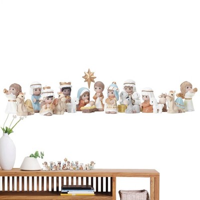 Nativity Scene Set Classic Religious Resin Collectible Christmas