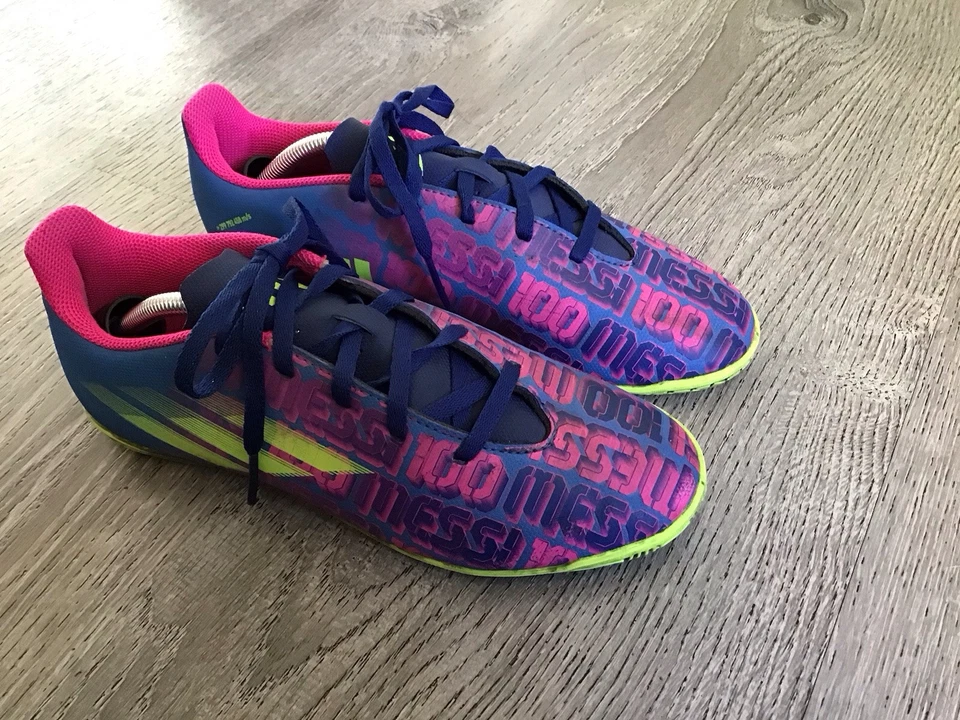 Adidas молодежи Месси Junior X Speedflow 4 размер 6 FY6914 крытый футбол обувь - Изображение 2 из 4