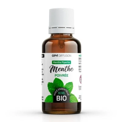 Huile essentielle MENTHE POIVREE BIO AB - 30ml - Photo 1/3