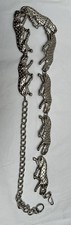 Vintage Cheetah Silver Tone Belt 27-37  Heavy
