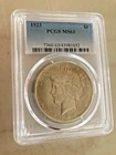 1923 P Peace Silver Dollar. PCGS MS63. Sharp Details. Blast White 1 wk SALE!
