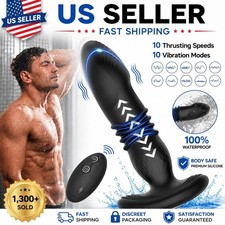 Male Thrusting Dildo Vibrator Butt Plug Anal Prostate Massager Couple Sex Toys