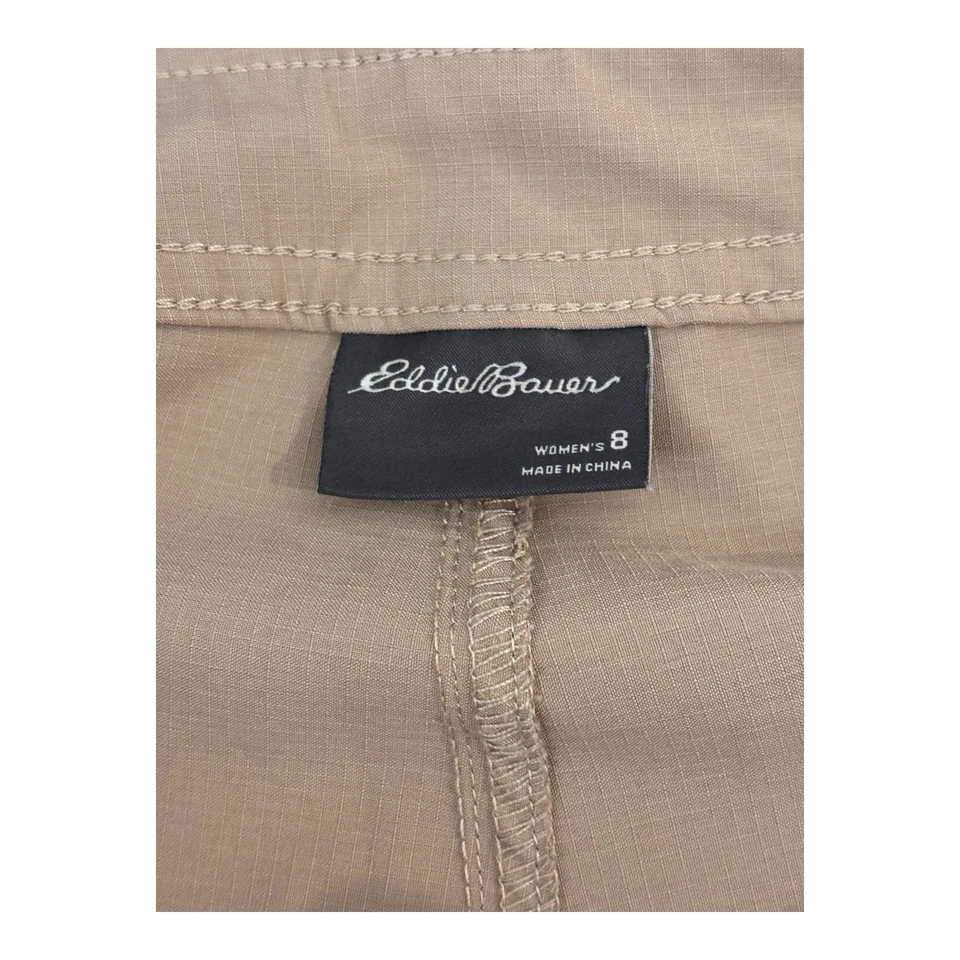 Pantalones cargo Eddie Bauer Guide Pro para mujer 8 beige Ripstop senderismo aire libre utilitario Foto 3 de 4