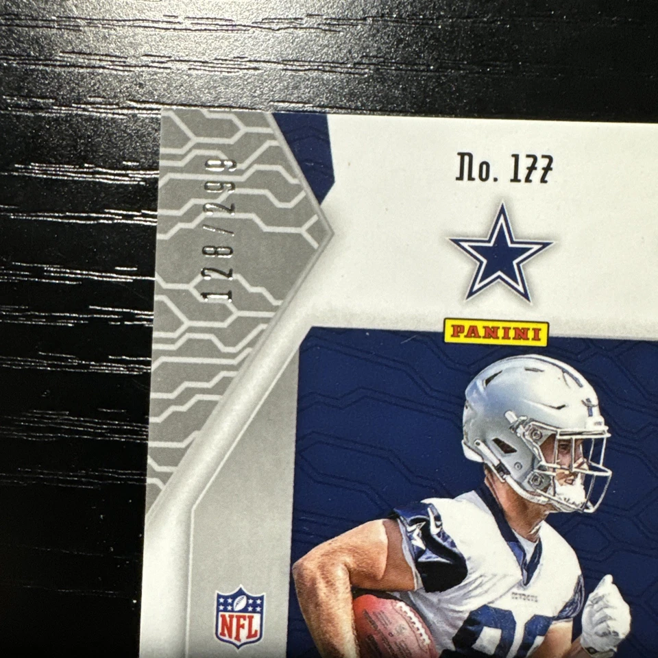 2018 Panini Phoenix #177 Dalton Schultz Red #/299 Rookie Dallas Cowboys - Image 3 of 4