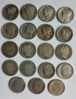 19 Silver Dimes (8) Mercury, (6) Barber & (5) Roosevelt 90% US Silver Coins