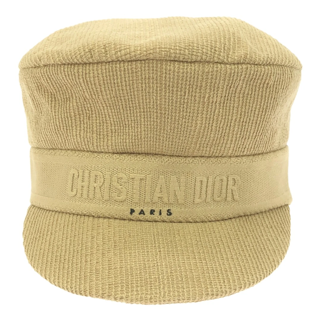 Chapeau Dior Christian cercueil logo 02DCP920A140 beige coton femme occasion NE51 0