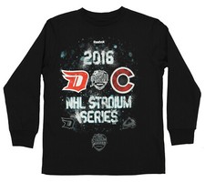 Reebok NHL Youth Colorado Avalanche 2016 Long Sleeve Snowfall Tee, Black