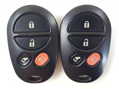 ORIGINAL LOT OF 2 TOYOTA SIENNA 04-13 OEM KEY LESS ENTRY REMOTE FOB POWER DOOR