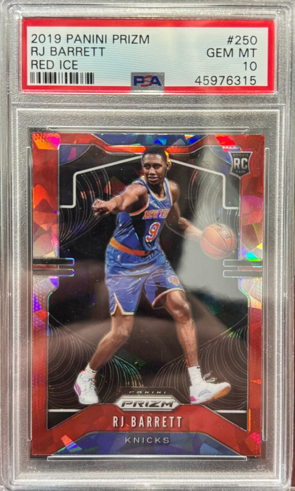 2019-20 Prizm Rj Barrett Red Ice #250 PSA 10