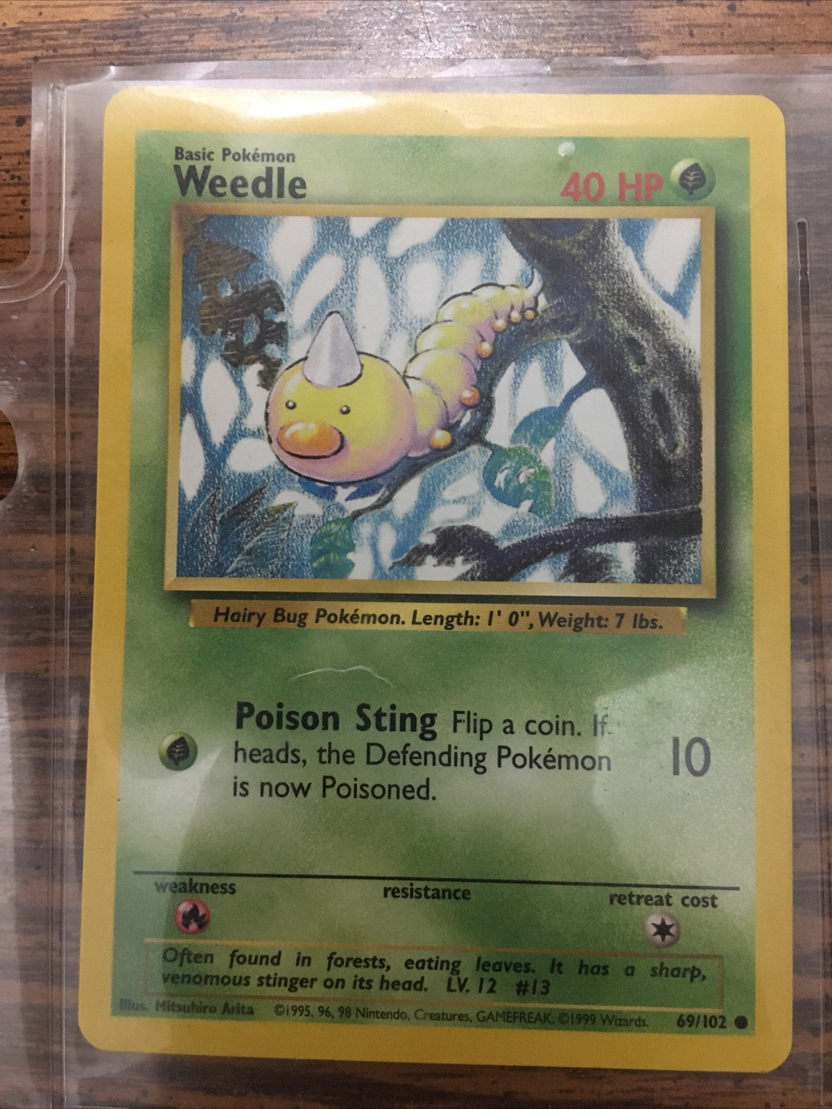 pokemon cards 1999 weedle kakuna beedrill trio 