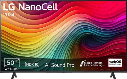 LG 50NANO81T6A TV, 50 Zoll (127 cm) NanoCell Fernseher