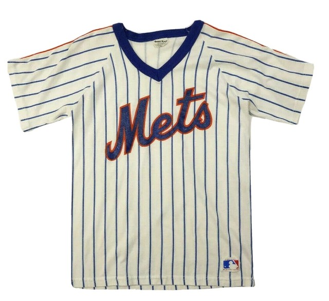 Vintage NEW YORK METS Baseball Jersey NY Mets MLB 1980s Sand Knit shirt