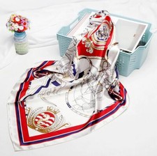 Foulard Carré Mode Pour Femme 90X90cm imprimé soie Satin motif 3