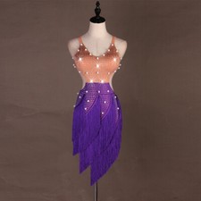 Ballroom Women's Latin Rumba Tango Salsa Samba Competition Dance Dress 241