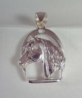 AnhäNger Mit Pferdekopf Und SteigbüGel, Handgefertigt Aus Sterlingsilber Luce