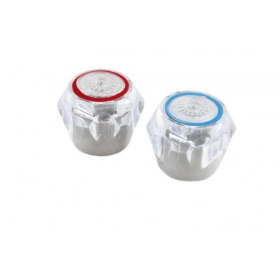 2 x Acrylgriff mit Keramik-Oberteile 3/8'' Ventiloberteil 90°