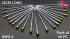 VINTAGE 220mm STEEL MADE ZINC COATED 40 SET OF SPOKES WITH NIPPLES KIT