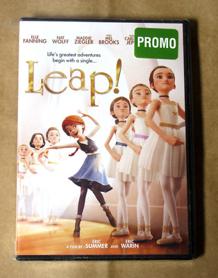 Leap! NEW/SEALED Elle Fanning, Mel Brooks, Kids Animated Nat Wolff DVD + FREE