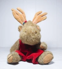 Vintage Boyds Bear Bearwear Moose Stuffed Christmas Plush