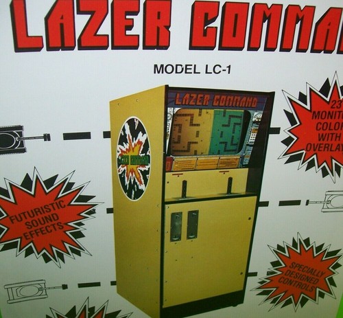 Lazer Command Arcade Flyer Original 1976 Video Game Artwork Promo Meadows Laser