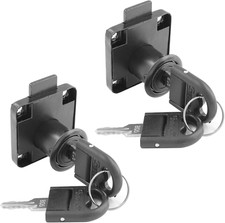 2PCS Cabinet Drawer Lock - Letter Box  Desk Drawer Locks Zinc Alloy, Black, Ho