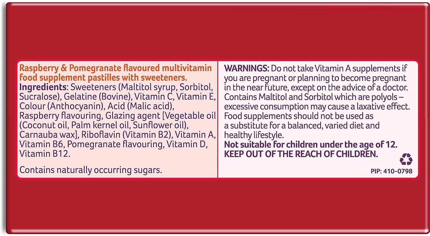 Bassetts Vitamins Adults Multivitamins, 60 Pastilles eBay