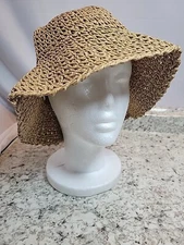Paper Sun Hat Summer Beach Hat Boho Style Vacation Travel Accessory Fashion