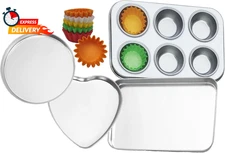 Deluxe Pan Set Compatible with Easy Bake Ultimate Oven | Includes 60 Cupcake Lin