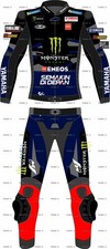 Mark X Yamaha 2026 MotoGP Motorrad Lederkombi Herren Rennanzug Leder CE Schutz
