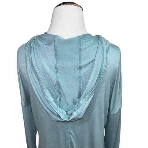 Gaiam Women's Relax Long Sleeve Cowl Neck Hoodie M Medium Side Slits Lightweight - Picture 19 of 20