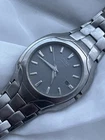 Citizen Eco Drive Mens Solar Watch 38mm Vintage Stainless Steel Silver Grey Date
